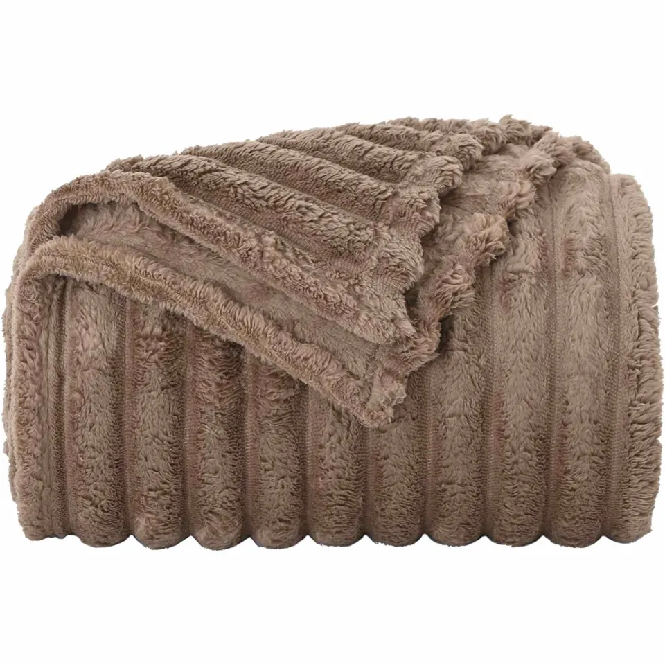 vidaXL plaid Camel 240 x 220 cm 1,36 kg Fleece Bruin