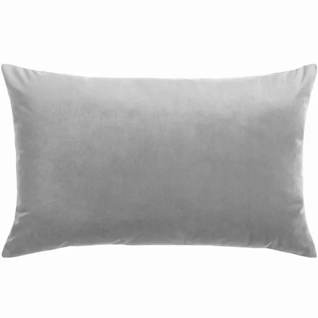art+design Decoratieve kussensloop 45x35 cm, zacht zilverkleurig velours