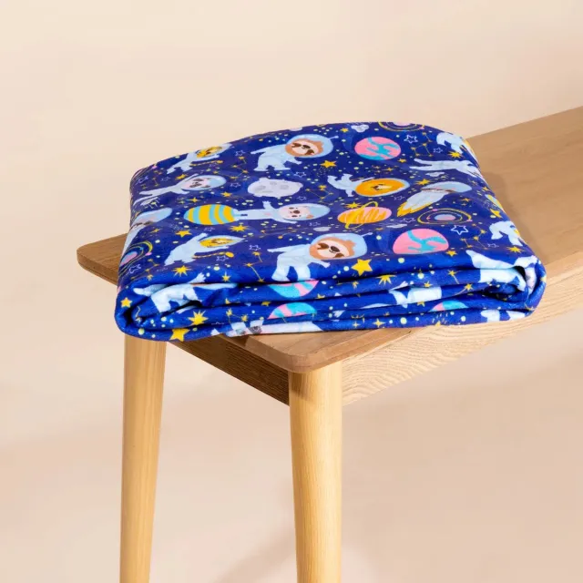 Novaline winterhoes - Weighted blanket - Verzwaringsdeken - Dekbed - Kinderen - Wasbaar - 90 x 120cm Print astronaut