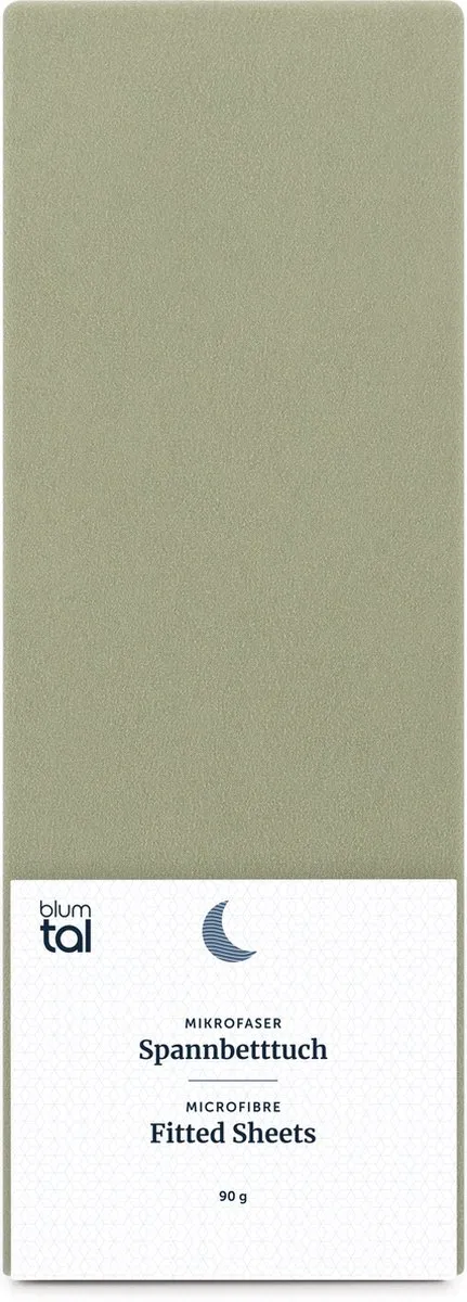Blumtal Hoeslaken - Microfiber Hoeslakens - 180 x 200 x 30cm - Light Olive Green - Groen