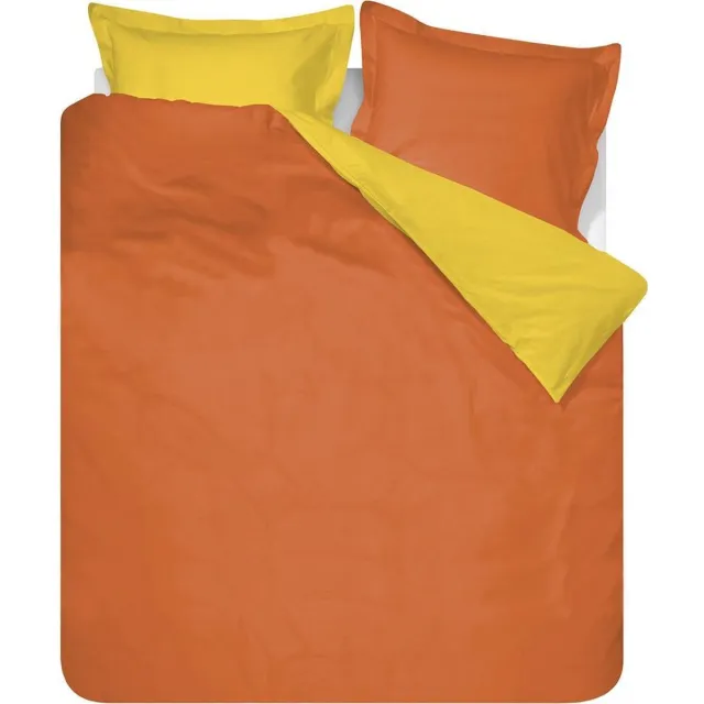 Cameleon Dekbedovertrek Two Colours Amber/Geel terracotta
