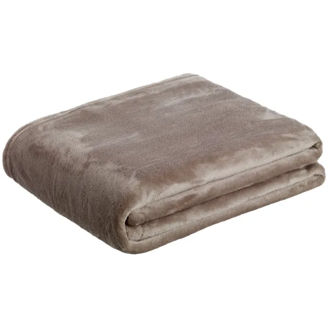 ERWIN M. Plaid Barrie; 150x200 cm (BxL); taupe