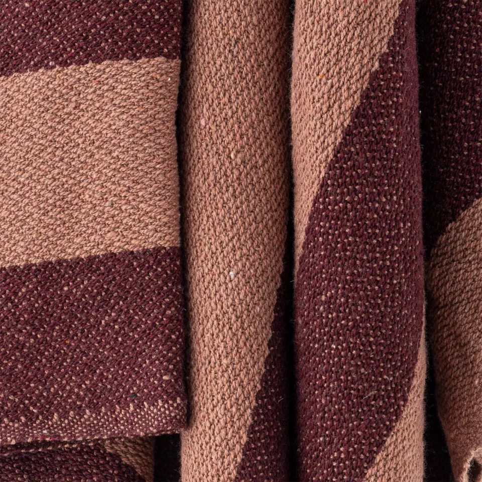 Bloomingville plaid Frello bordeaux, foto 4