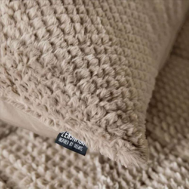 Zensation Lazy all-in-one dekbed Teddy fur - taupe, foto 5