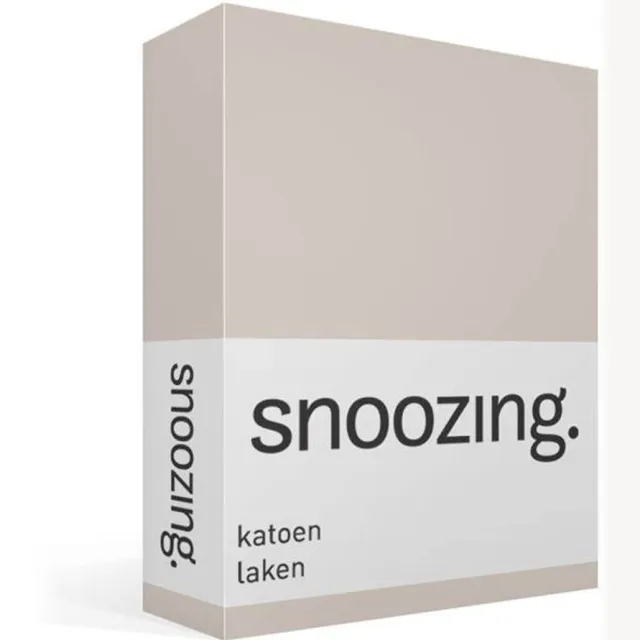 Snoozing katoen laken - Zand