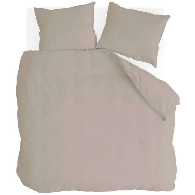 Walra Dekbedovertrek Linen Elegance - 200x220 - Voor: 50% Katoen BCI / 50% Linnen. Achter: 100% Katoen BCI - Zand