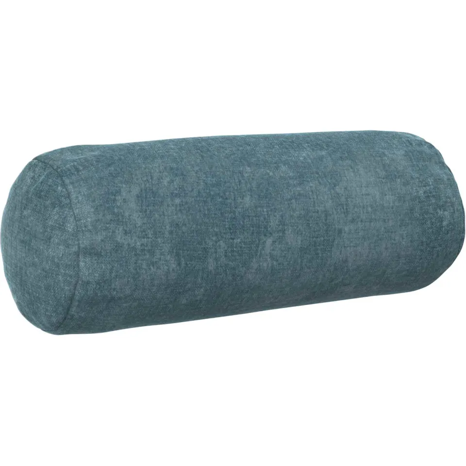 vidaXL Kussensloop 6 st HEERLEN Blauw Dia. 15 x 40 cm Chenille Stof