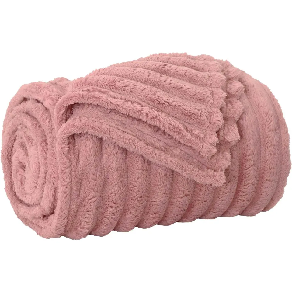 vidaXL plaid Roze 150 x 130 cm 0,45 kg Fleece, foto 4
