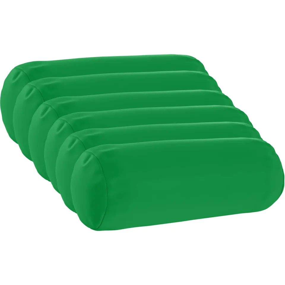 vidaXL Kussensloop 6 st HEERLEN Groen Dia. 15 x 40 cm Polyester