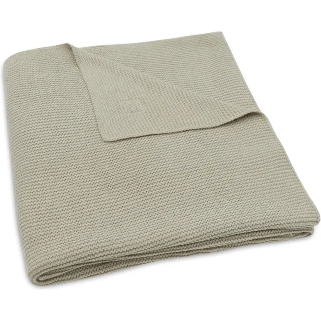 Jollein ledikantdeken Basic Knit olive green Groen