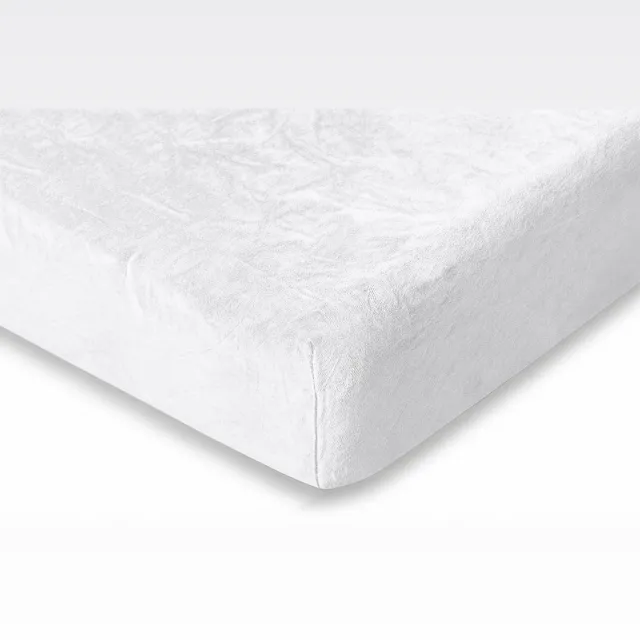 Eleganzzz Hoeslaken 200 gr/m2 Hoogwaardig Flanel Fleece 35cm Hoekhoogte - White - 180x220 - Hoeslakens - Lits Jumeaux - Fluffy Hoeslaken
