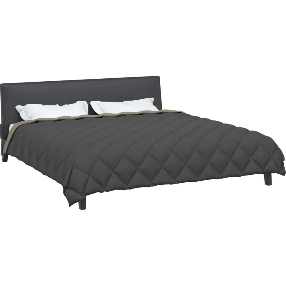vidaXL Winter Dekbed 220 x 240 cm 450 gsm Microvezel lichtgrijs, foto 2