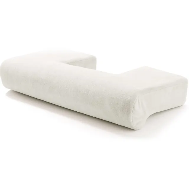 The Pillow Extra Comfort - Orthopedisch Hoofdkussen tegen Nekklachten - Ergonomisch Slaapkussen - Medium - Vanaf 65 kg - Ventilerend Natuurrubber - Inclusief Luxe Sloop - 63x36x15cm creme