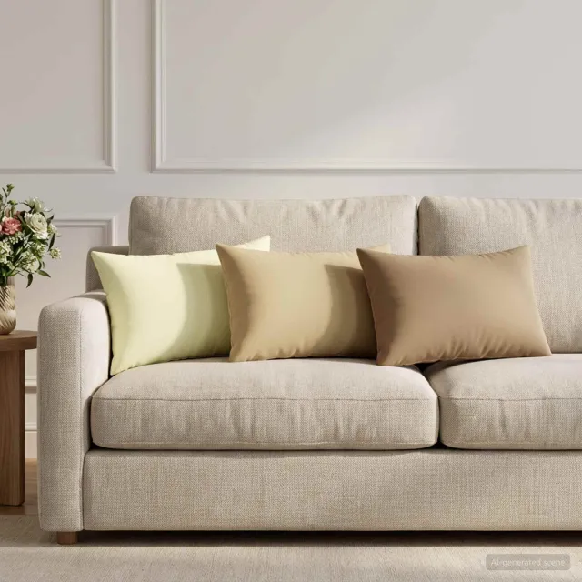 vidaXL Kussensloop 2 st HEERLEN Beige 30 x 50 cm Polyester