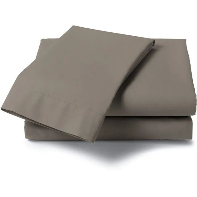 Heckettlane Laken Elementi - Onderlaken - Bedlaken van 100% Katoen-Satijn - Taupe Taupe Grey