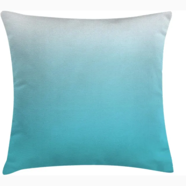 ABAKUHAUS Kussenhoes Ombre – Bedrukt aan beide zijden – 40x40 cm Turquoise Wit