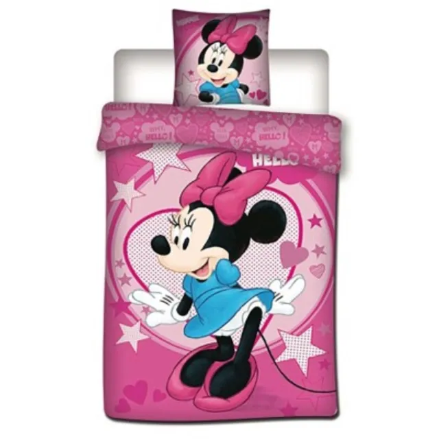 Minnie Mouse Disney Minnie Mouse Stars - Dekbedovertrek - Eenpersoons - 140 x 200 cm - Roze
