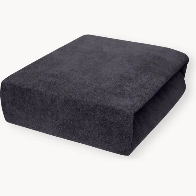 Y-not® Y-NOT - Hoeslaken - Velvet Ash Grey - 90x200+30 cm - Donker Grijs