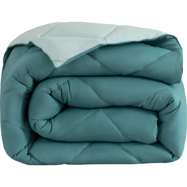 Snoozella ComfyBed Duo 200x200 - Olijf Groen - Dekbed zonder overtrek - Wasbaar hoesloos dekbed - 30 nachten proefslapen - All season winterdekbed & zomerdekbed