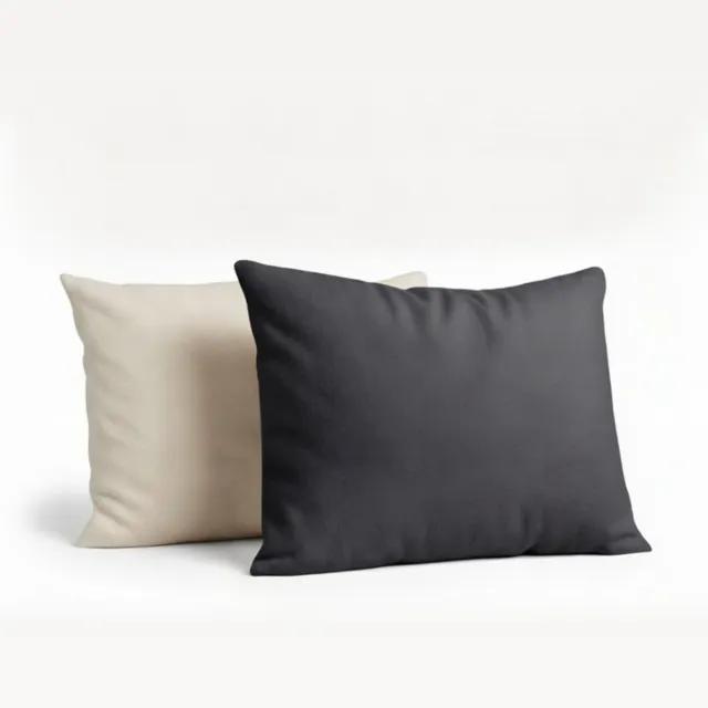 Y-not® Y-NOT Signature Jersey Kussenslopen Set - Fleece Antra/Greige - 60x70 cm - 2-pack - Zachte Kussenhoezen voor Comfortabele Nachtrust