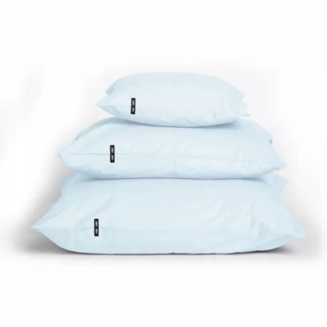 HOP Design 2x Kussensloop 80x80cm Pastelblauw 100% dekkend