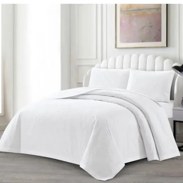 Lavella Ezgi Bedspreiset - 240 x 250 cm - Wit - 3-delig