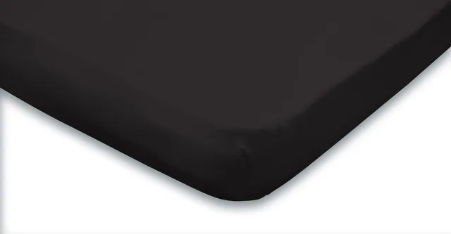Eleganzzz Topper Hoeslaken Jersey Zwart 140x200 - 120/130/140x200cm - Voor Toppers vanaf 6cm - 100% Katoen - Stretch