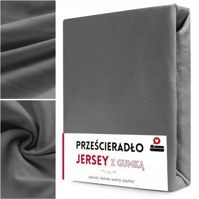 Łóżkoholicy Jersey Hoeslaken Katoen Gaja - Comfortabele Pasvorm Grijs