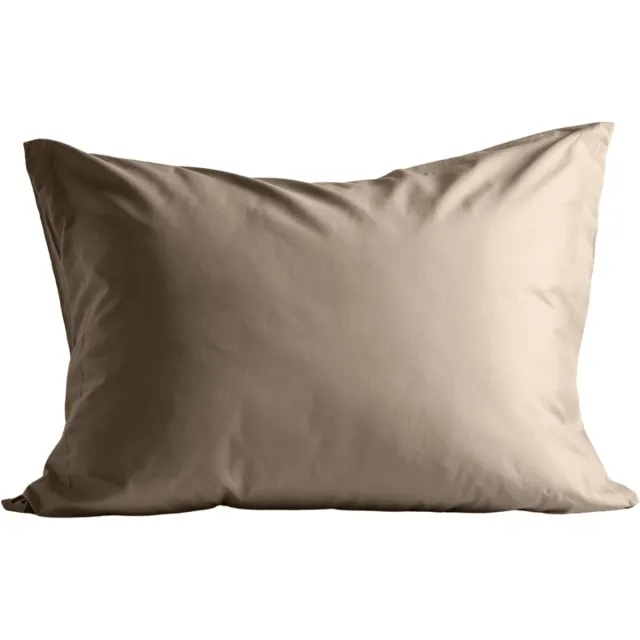 Zelesta Deluxe Uni Satijnkatoen Kussensloop Set van 2 - Walnootbruin 60x70cm
