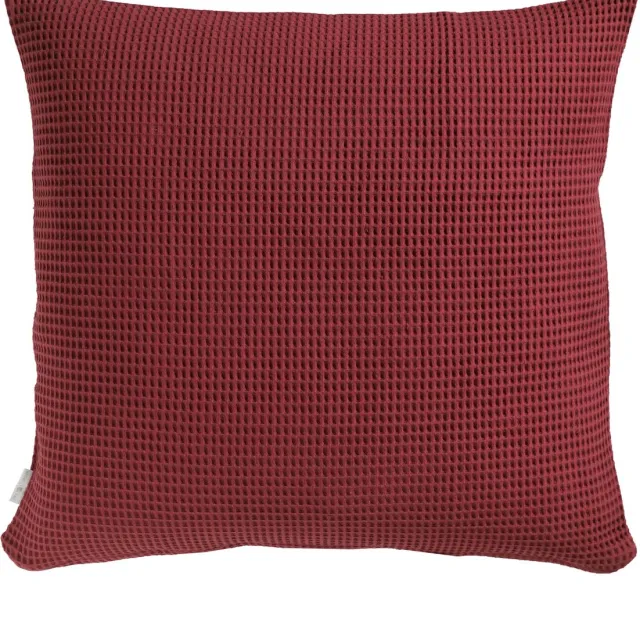 Heckettlane Wafel Kussensloop - Rood - 50x50cm - Rood