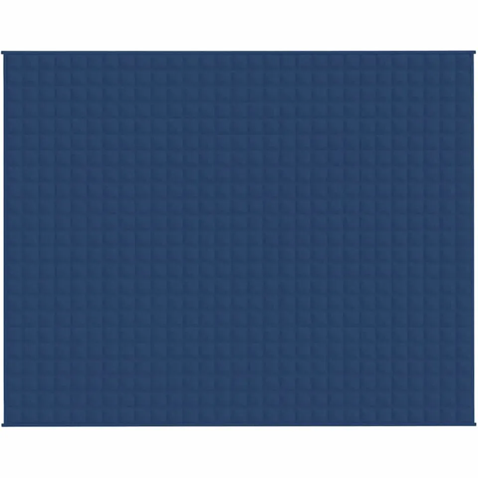 vidaXL Verzwaringsdeken 235x290 cm 15 kg stof blauw