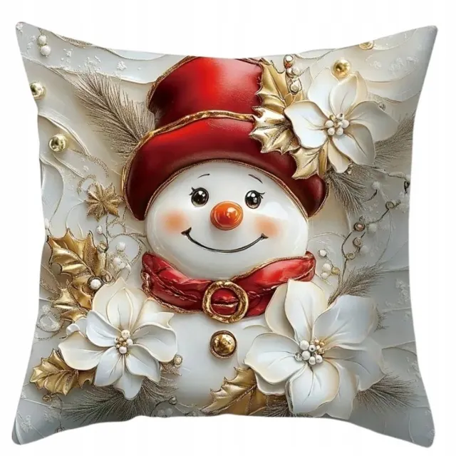 Sa.Co Kerst Kussenhoes 45x45cm - Zacht Velours met Feestelijk Design Multicolor
