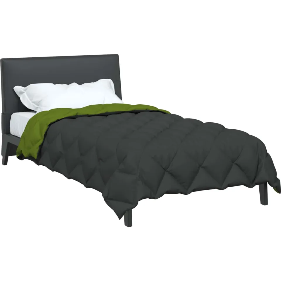 vidaXL Winter Dekbed 140 x 220 cm 450 gsm Microvezel groen, foto 2