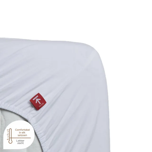 Beddinghouse premium jersey stretch topmatras hoeslaken wit