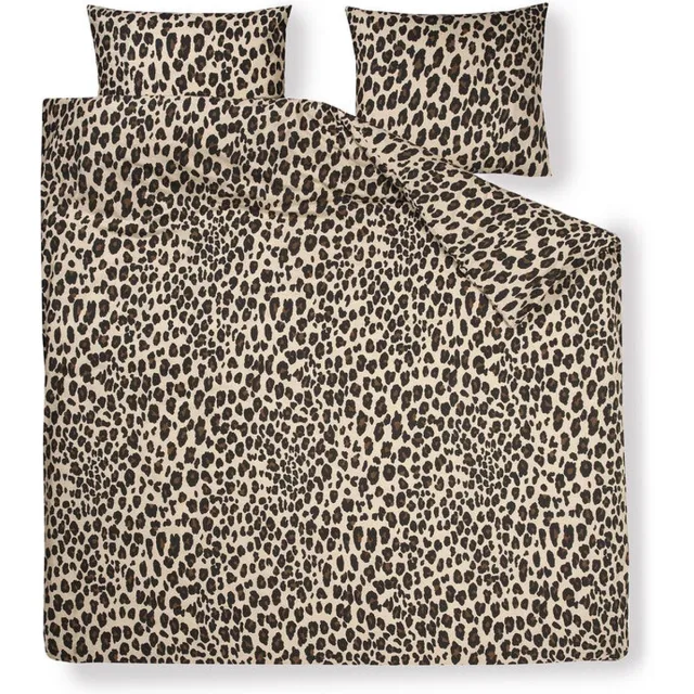 Day Dream Panter - Dekbedovertrek - Eenpersoons - 140x200/220 cm - bruin beige