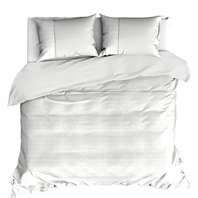 Linolux Dekbedovertrek Crinkle White 2 persoons