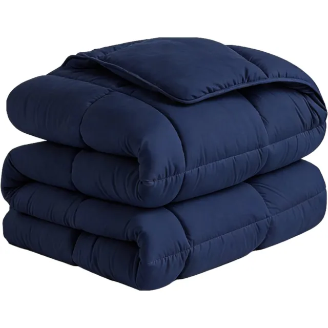 Mammoet Dekbed Ease 140 x 200 cm - eenpersoons winterdekbed - 100% polyester - hypoallergeen - vlamvertragend - blauw