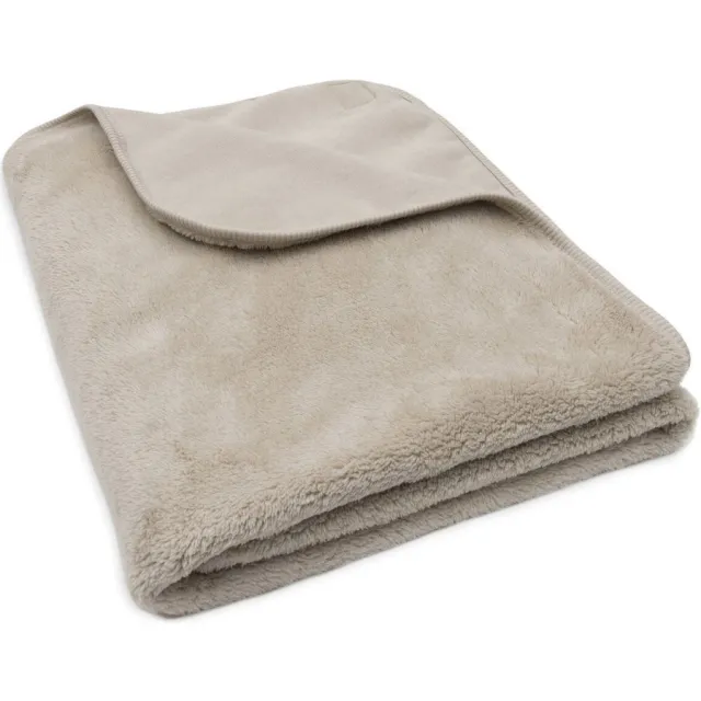 Jollein ledikantdeken Basic Jersey/Sherpa Warm Sand Beige