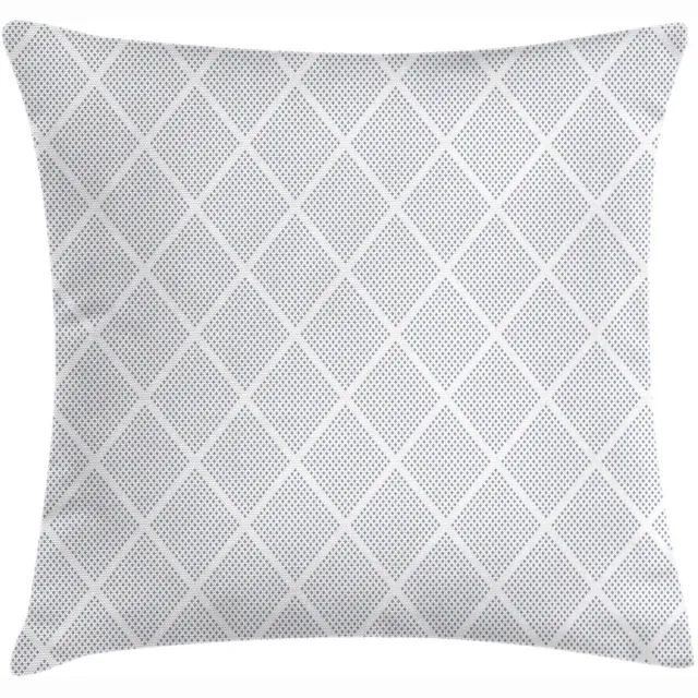 ABAKUHAUS Rhombus-kussenhoes – dotmotieven – dubbelzijdig bedrukt 60x60 cm – wit-lichtgrijs