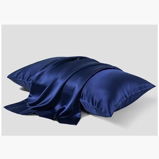 Silkmood Luxe Zijde Kussensloop – 100% Premium Pure Moerbeizijde van de Hoogste Kwaliteit 6A, 19 Momme, 50x75cm, Oxford blauw