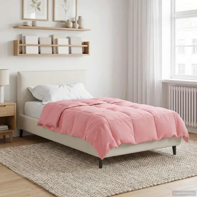 vidaXL Winter Dekbed 155 x 220 cm Winter Microfiber (100% polyester) Roze