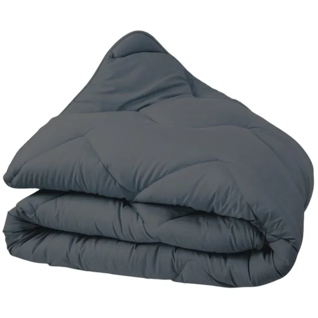 princessdekbedden PrincessDekbed Classic 2-in-1 Wasbaar Eazydekbed Zonder Overtrek - Antraciet Bedrukt -Hoesloos 2-Persoons-Lits Jumeaux Extra Lang Dekbed 240×220 cm