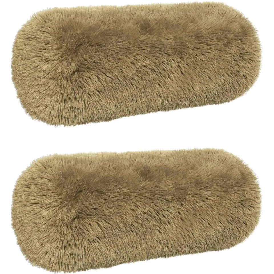 vidaXL Kussensloop 2 st HEERLEN Lichtgroen Ø 15 x 40 cm PV Fleece groen, foto 3
