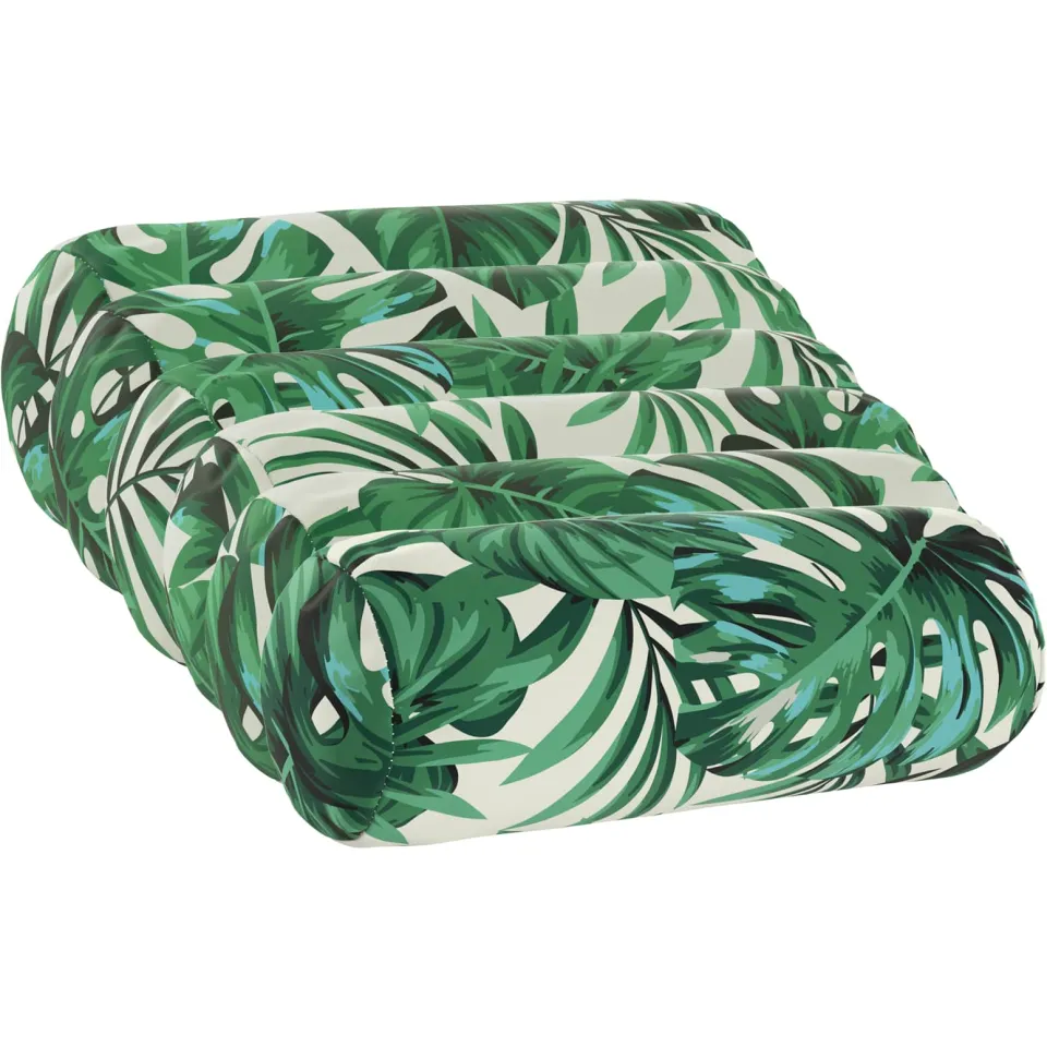 vidaXL Kussensloop 6 st HEERLEN Bladpatroon Dia. 15 x 40 cm Polyester Groen