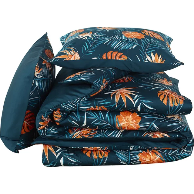 De Witte Lietaer Dekbedovertrek Satijn Bird of Paradise - Eenpersoons- 140 x 200/220 cm - Groen