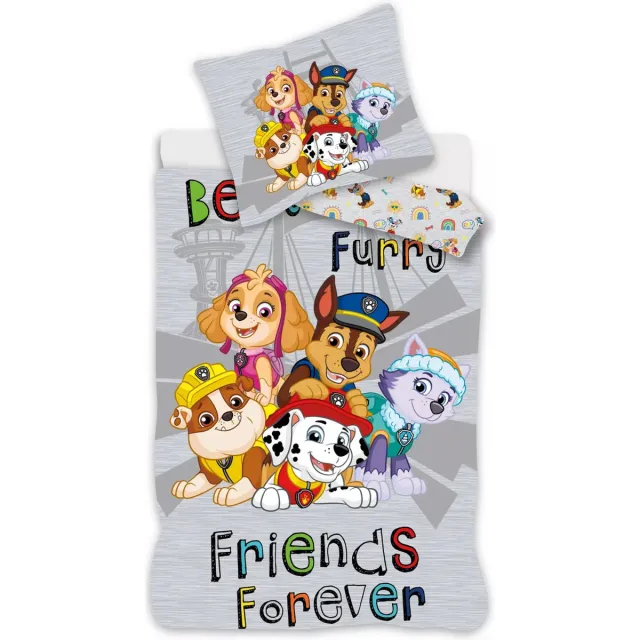 PAW Patrol dekbedovertrek Grijs 140 x 200 cm - 70 x 90 cm (polyester)