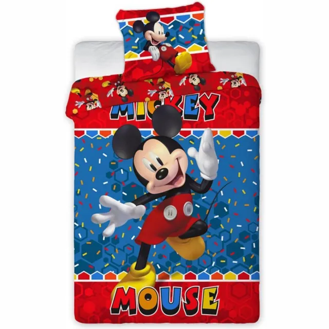 Disney Mickey Mouse dekbed - 140 x 200 cm. - Mickey dekbedovertrek - eenpersoons multi