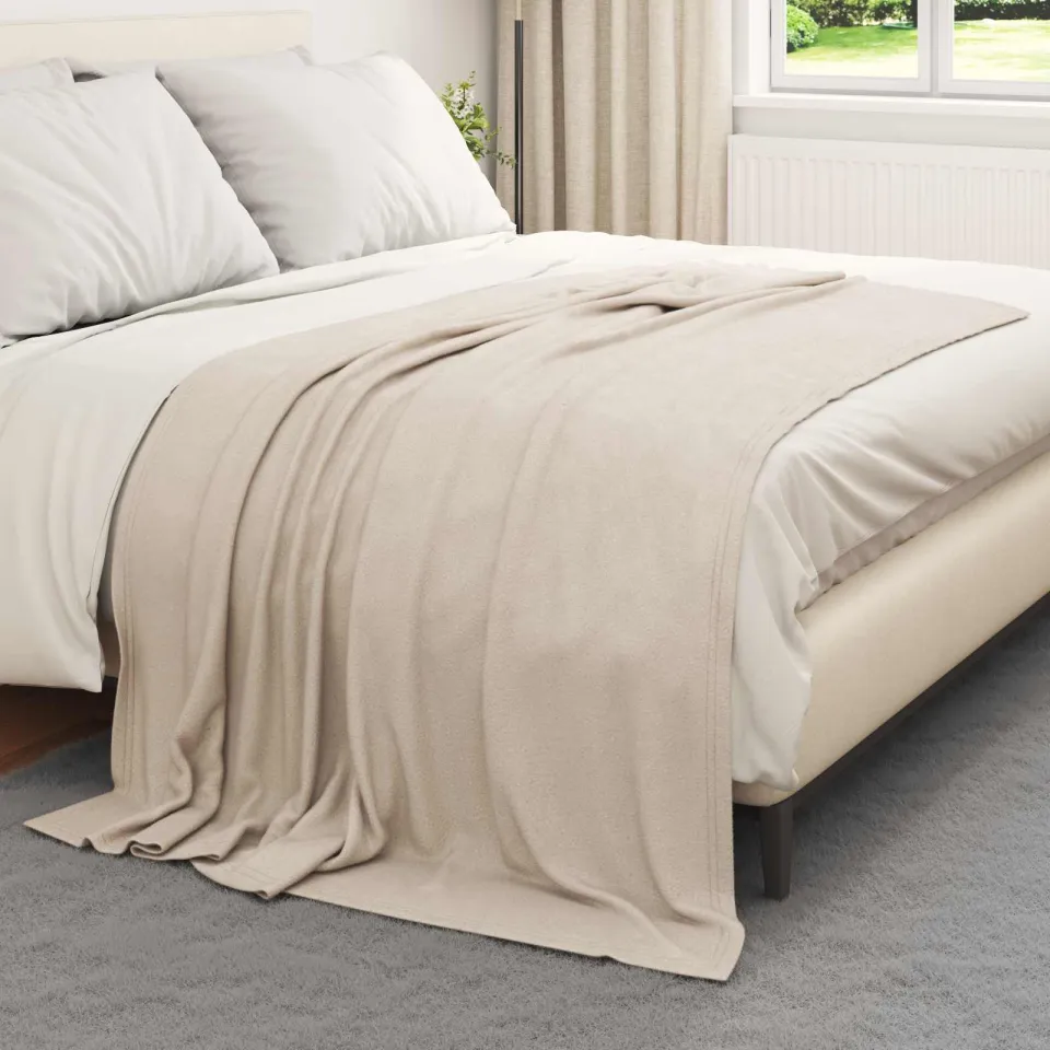 vidaXL Kleden 6 st Beige 200 x 150 cm 2,61 kg Fleece, foto 3