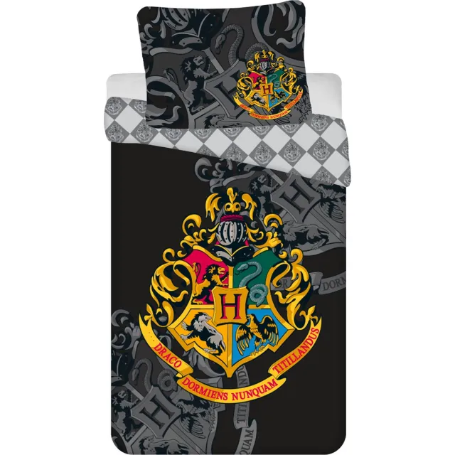 Harry Potter Dekbedovertrek Zweinstein - Eenpersoons - 140 x 200 cm - Katoen Multi
