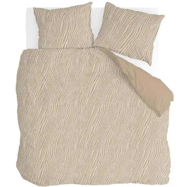 BYRKLUND Dekbedovertrek Sandy Lines - 200x220 - 100% Polyester - Beige